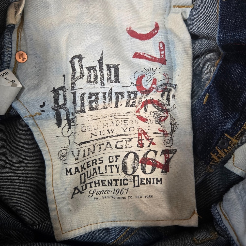Polo Ralph Lauren Jeans Mens 34x30 Denim Vintage 67 zip fly - Picture 9 of 12